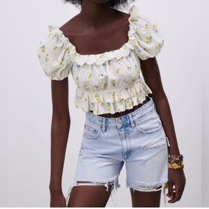 Zara floral crop top